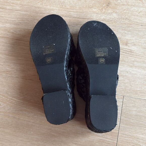 Beach by Matisse BLACK Women's Reflection Raffia Platform Sandal US 8 - Picture 5 of 6